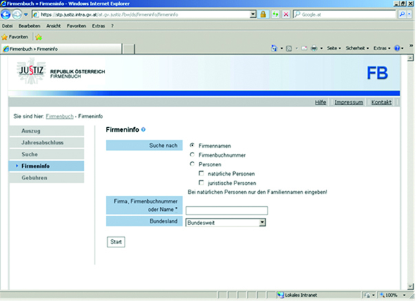 Suchparameter Firmeninfo Suchparameter Firmeninfo