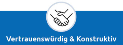 Infografik Vertrauenswürdig und Konstruktiv