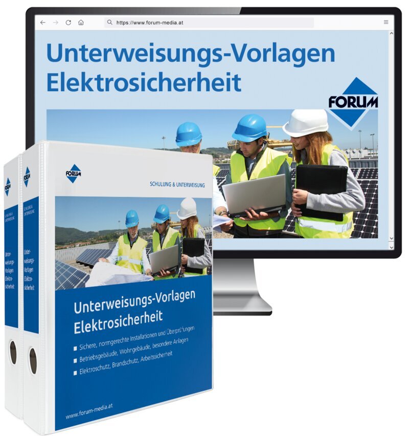 Unterweisungs-Vorlagen Elektrosicherheit - Handbuch + OnlineBuch