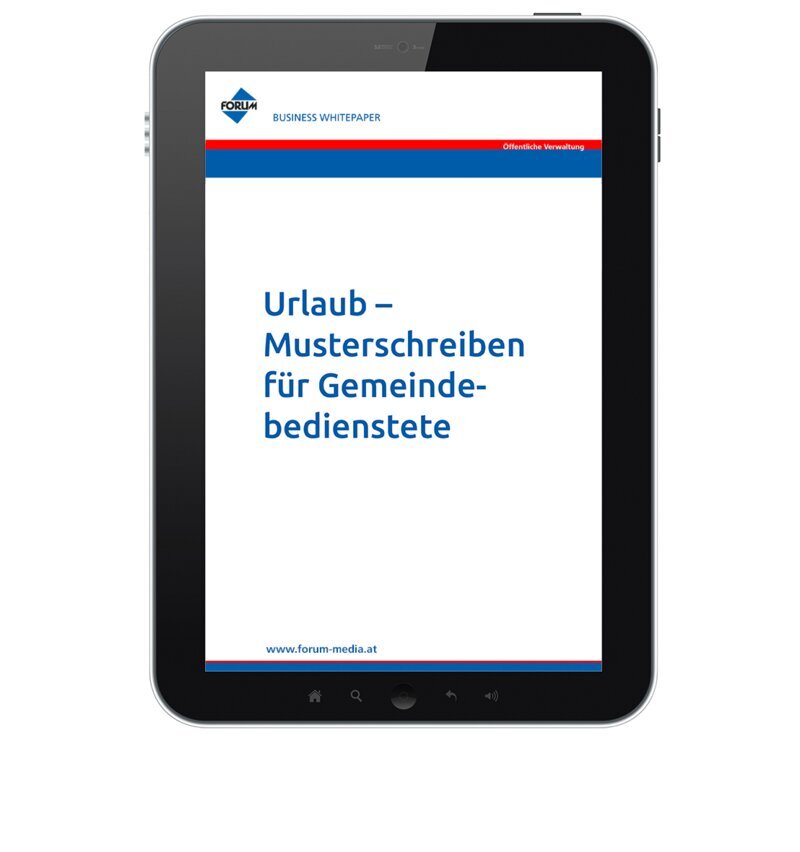 Urlaub – Musterschreiben für Gemeindebedienstete - Business Whitepaper