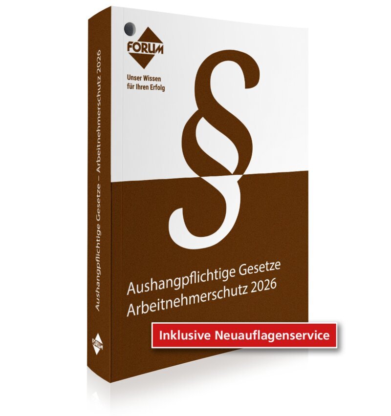 Aushangpflichtige Gesetze - Arbeitnehmerschutz 2026 - Buch