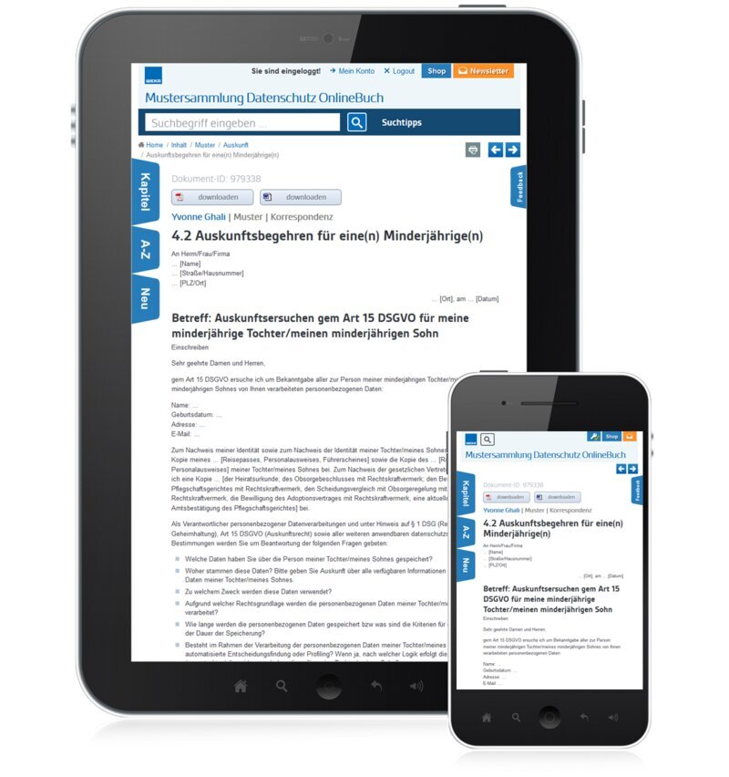 Mustersammlung Datenschutz - OnlineBuch