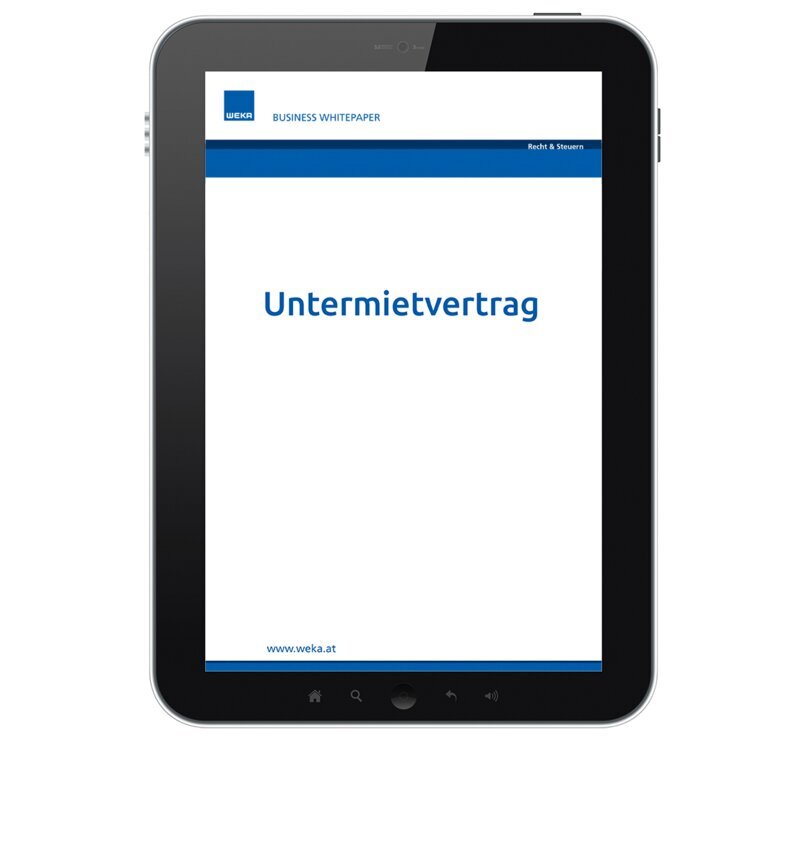 Untermietvertrag - Business Whitepaper Untermietvertrag - Business Whitepaper